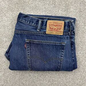 Levis 505 Men's Size 42x32 Blue Straight Leg Red‎ Tab Denim Jeans